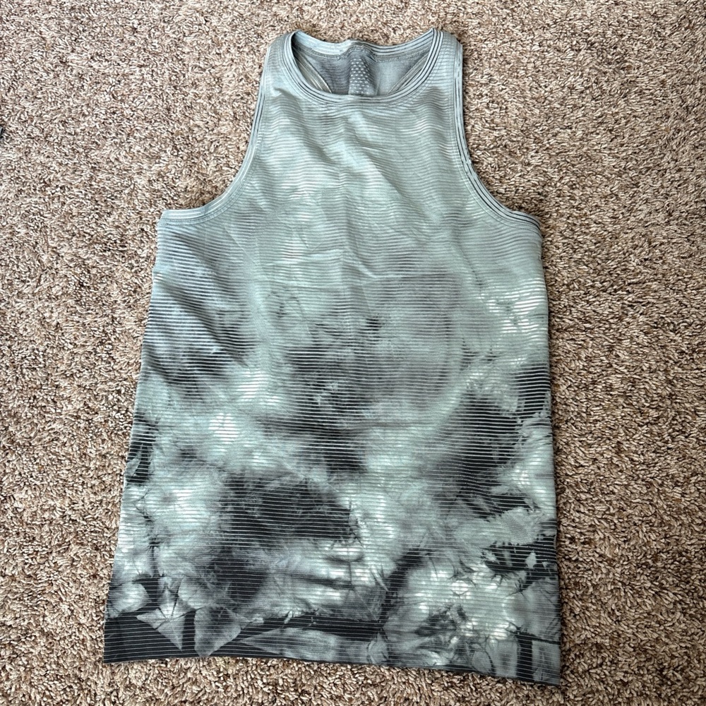 lululemon athletica Gray Tie-Dye Tank Top